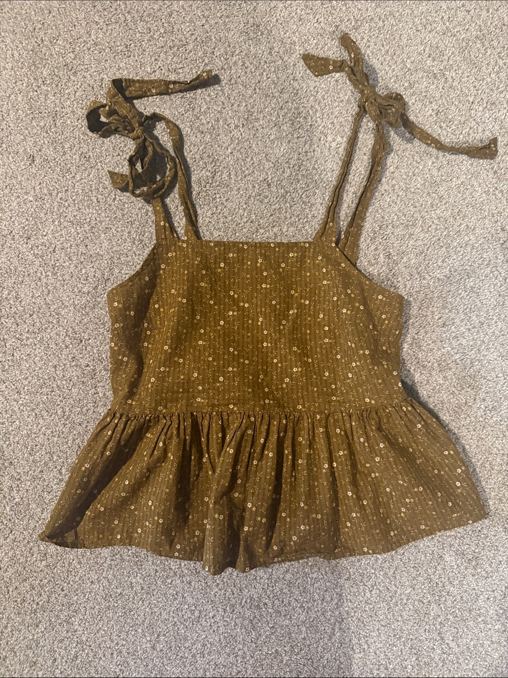 Madewell Tie-Shoulder Peplum Camisole